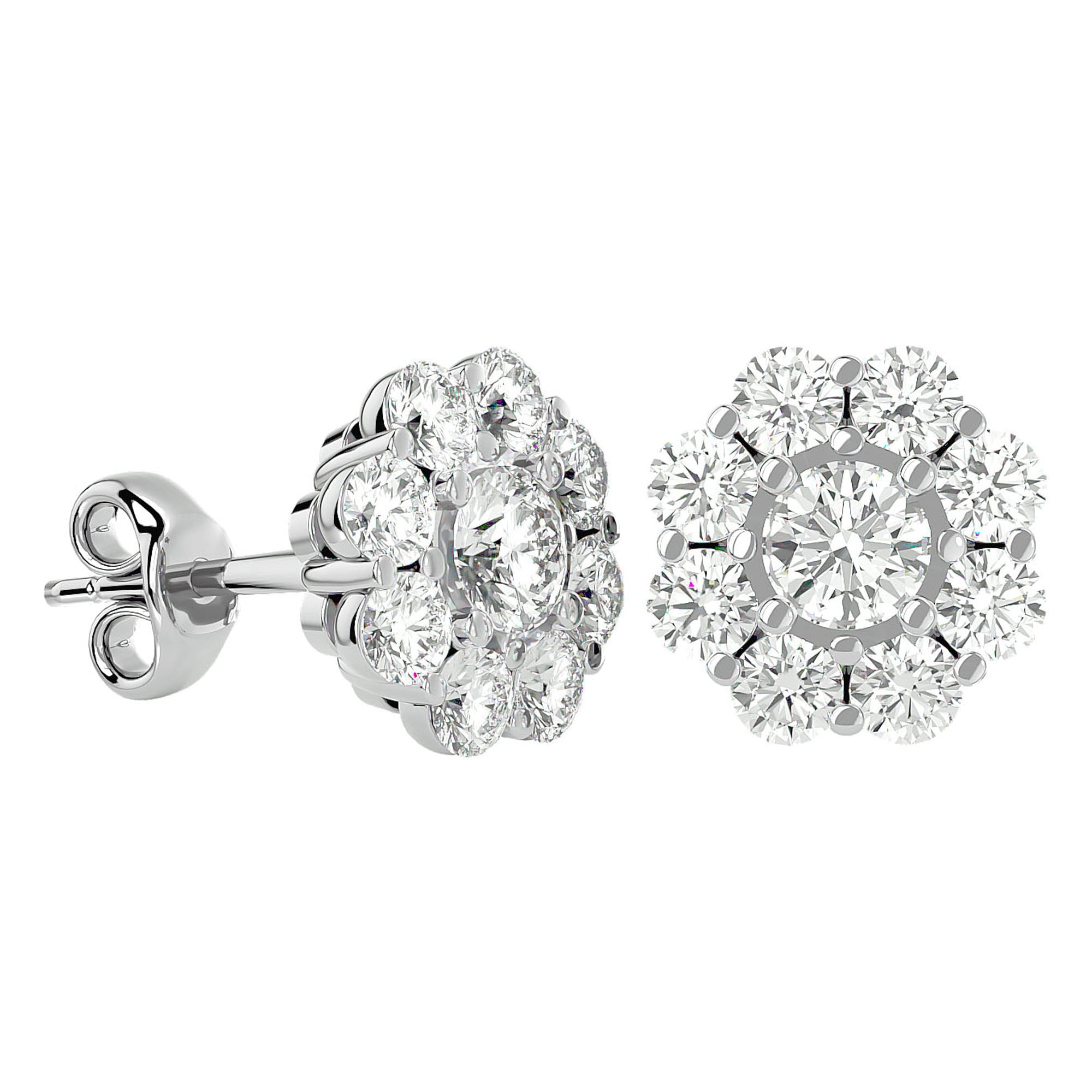 Cercei Clasici Cu Diamante Naturale Rotunde 1.87 ct din - Castelo.ro