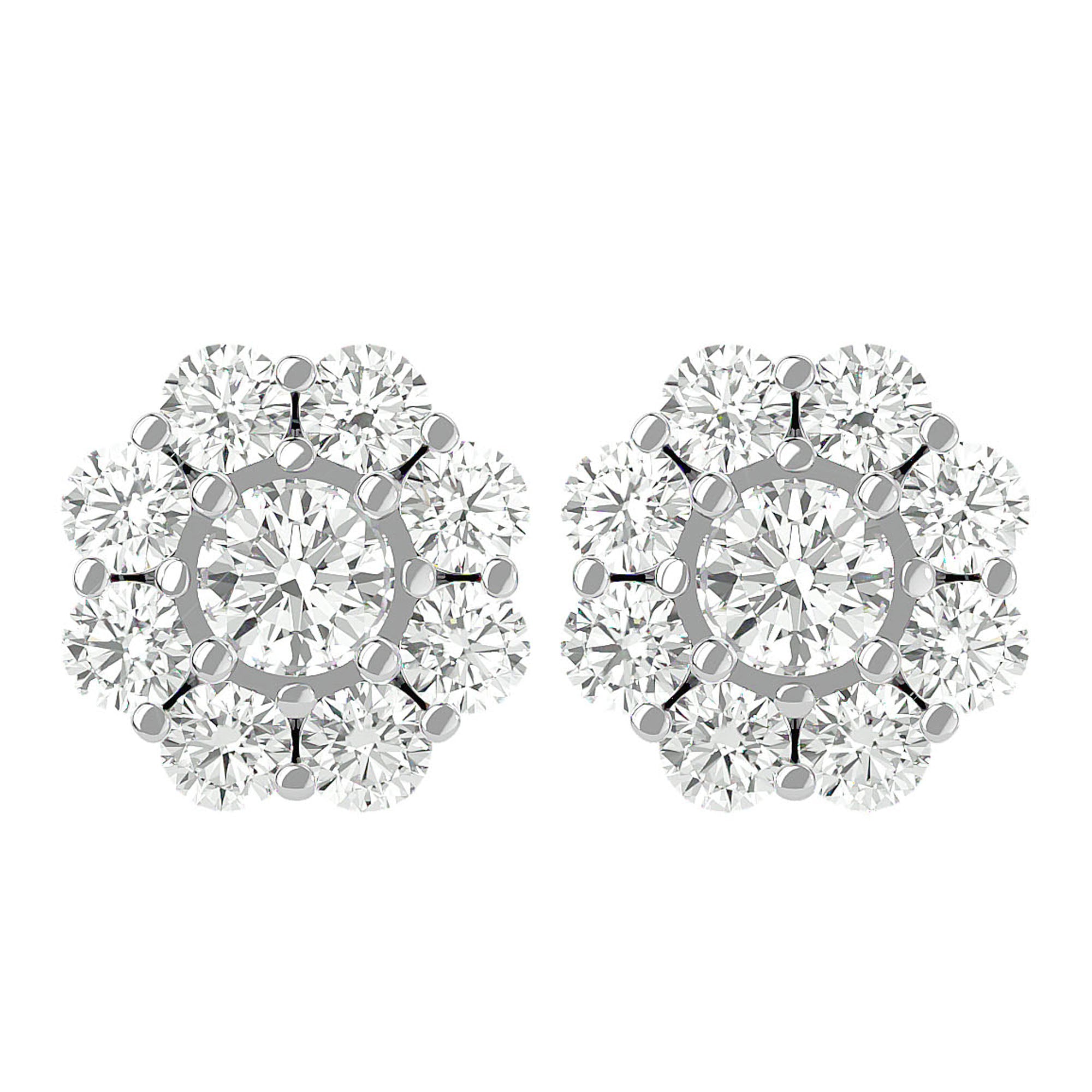 Cercei Clasici Cu Diamante Naturale Rotunde 1.87 ct din - Castelo.ro