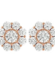 Cercei Clasici Cu Diamante Naturale Rotunde 1.87 ct din 18K Aur Roz - Castelo.ro