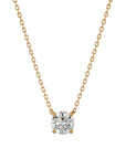 Lanț din Aur 14k cu Pandantiv Solitaire Rotund din Diamant Natural de 1.03 ct din 14K Aur Galben - Castelo.ro