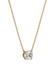 Lanț din Aur 14k cu Pandantiv Solitaire Rotund din Diamant Creat în Laborator de 1.03 ct din 14K Aur Galben - Castelo.ro