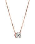 Lanț cu Pandantiv Solitaire Rotund din Diamant Creat în Laborator de 1.03 ct din 18K Aur Roz - Castelo.ro