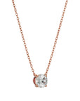 Lanț cu Pandantiv Solitaire Rotund din Diamant Creat în Laborator de 1.03 ct din 18K Aur Roz - Castelo.ro