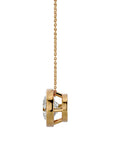 Lanț din Aur 14k cu Pandantiv Solitaire Rotund Bezel din Diamant Natural de 1.08 ct din 14K Aur Galben - Castelo.ro