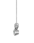 Lanț din Aur 14k cu Pandantiv Solitaire Rotund din Diamant Natural de 0.59 ct din 14K Aur Alb - Castelo.ro