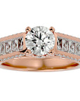 Inel De Logodnă Sentier Lumineux din Aur 14k cu Diamante Create în Laborator de 1.95 ct din 14k Aur Roz - Castelo.ro