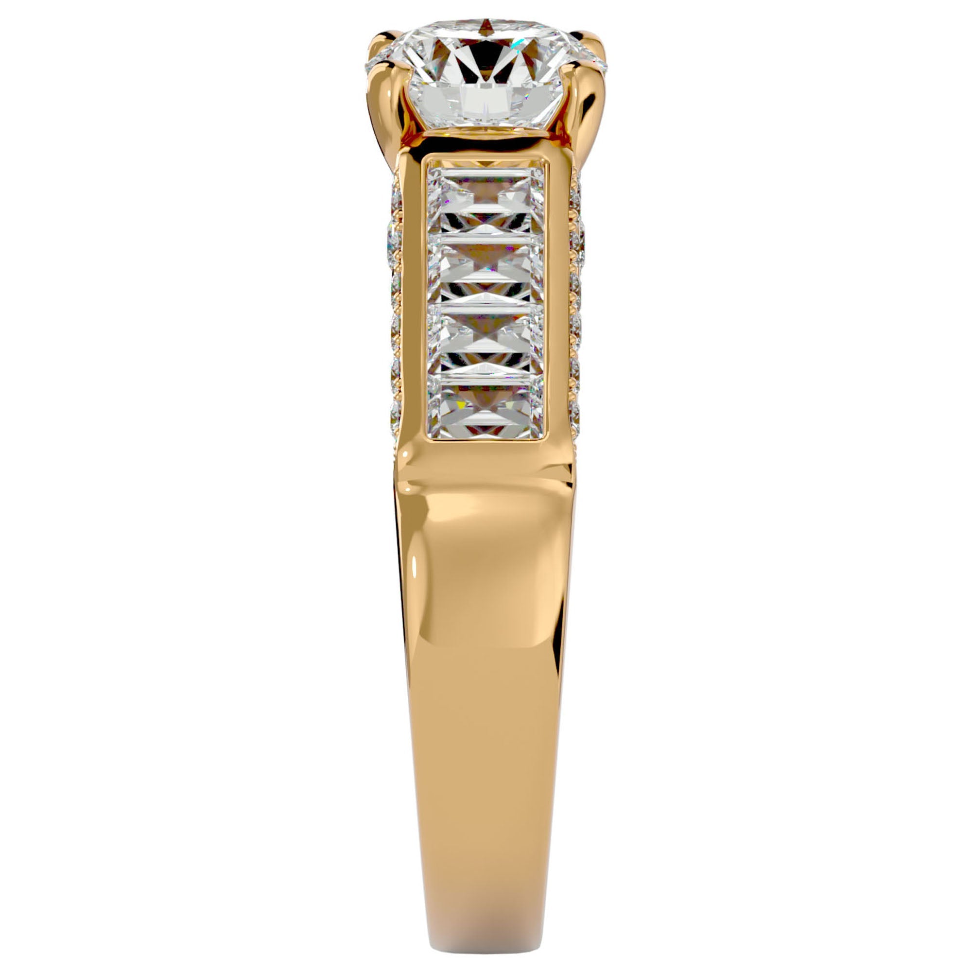 Inel De Logodnă Sentier Lumineux din Aur 14k cu Diamante Create în Laborator de 1.95 ct din 14k Aur Galben - Castelo.ro