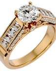 Inel De Logodnă Sentier Lumineux cu Diamante Naturale de 1.95 ct din 18k Aur Galben - Castelo.ro
