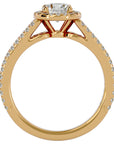 Inel de Logodnă din Aur 14k cu Diamante Create în Laborator Halo Etern Pavé de 1.13 ct din 14k Aur Galben - Castelo.ro