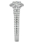 Inel de Logodnă din Aur 14k cu Diamante Create în Laborator Halo Etern Pavé de 1.13 ct din 14k Aur Alb - Castelo.ro