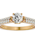 Inel De Logodnă Caresse de Mer cu Diamante Naturale de 0.69 ct din 18k Aur Galben - Castelo.ro