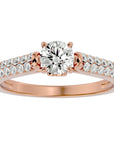 Inel De Logodnă Caresse de Mer cu Diamante Create în Laborator de 0.69 ct din 18k Aur Roz - Castelo.ro