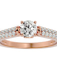 Inel De Logodnă Caresse de Mer cu Diamante Naturale de 0.69 ct din 18k Aur Roz - Castelo.ro