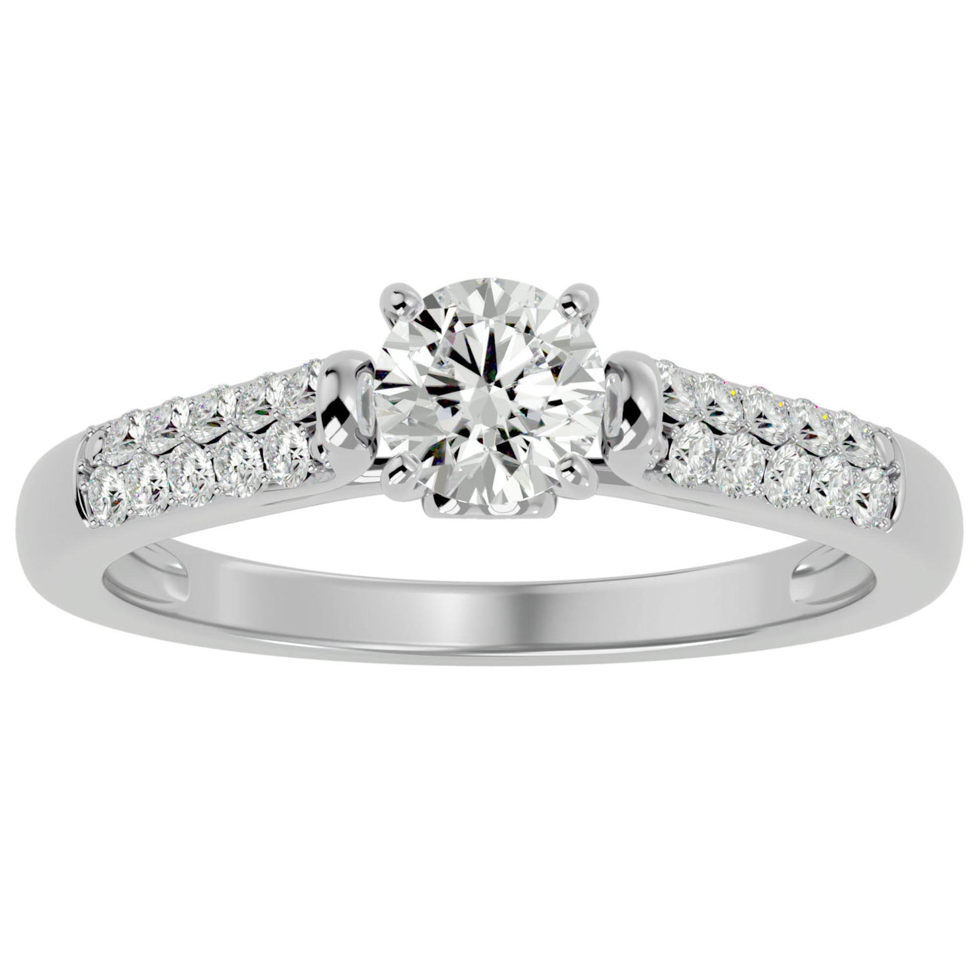 Inel De Logodnă Caresse de Mer cu Diamante Naturale de 0.69 ct din Platina - Castelo.ro