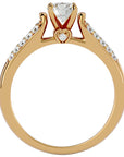Inel De Logodnă Caresse de Mer cu Moissanite de 0.69 ct din 18k Aur Galben - Castelo.ro