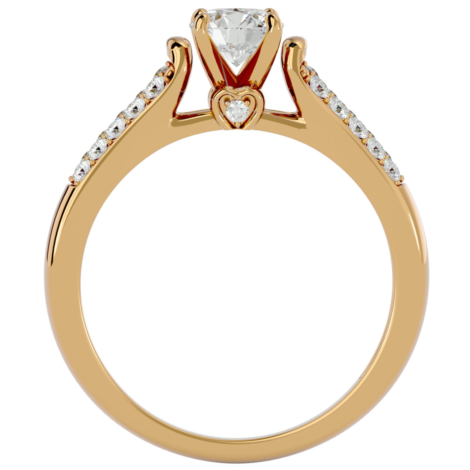 Inel De Logodnă Caresse de Mer cu Diamante Naturale de 0.69 ct din 18k Aur Galben - Castelo.ro