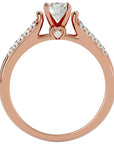 Inel De Logodnă Caresse de Mer din Aur 14k cu Moissanite de 0.69 ct din 14k Aur Roz - Castelo.ro