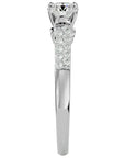 Inel De Logodnă Caresse de Mer din Aur 14k cu Moissanite de 0.69 ct din 14k Aur Alb - Castelo.ro