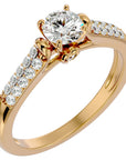 Inel De Logodnă Caresse de Mer cu Moissanite de 0.69 ct din 18k Aur Galben - Castelo.ro