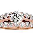 Inel De Logodnă Fleur Sauvage cu Diamante Naturale de 2.02 ct din 18k Aur Roz - Castelo.ro