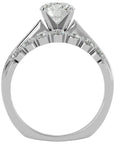 Inel De Logodnă Fleur Sauvage cu Moissanite de 2.02 ct din Platina - Castelo.ro