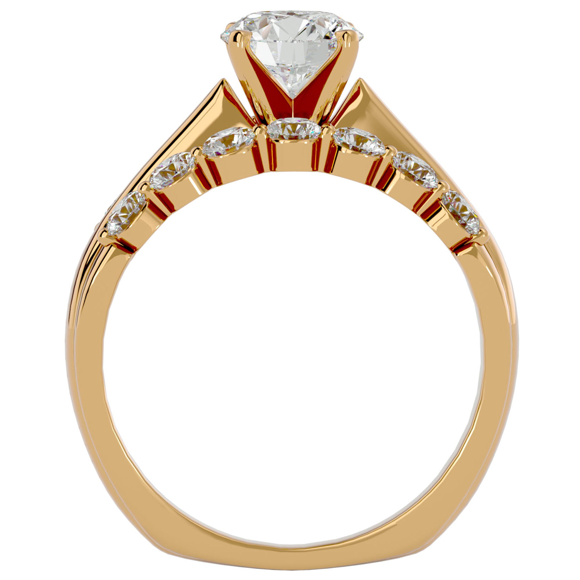 Inel De Logodnă Fleur Sauvage cu Diamante Naturale de 2.02 ct din 18k Aur Galben - Castelo.ro