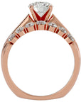 Inel De Logodnă Fleur Sauvage cu Diamante Naturale de 2.02 ct din 18k Aur Roz - Castelo.ro