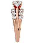 Inel De Logodnă Fleur Sauvage cu Diamante Naturale de 2.02 ct din 18k Aur Roz - Castelo.ro