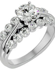 Inel De Logodnă Fleur Sauvage din Aur 14k cu Diamante Naturale de 2.02 ct din 14k Aur Alb - Castelo.ro