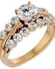 Inel De Logodnă Fleur Sauvage cu Diamante Naturale de 2.02 ct din 18k Aur Galben - Castelo.ro