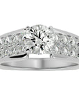 Inel De Logodnă Torrent de Vie din Aur 14k cu Moissanite de 2.03 ct din 14k Aur Alb - Castelo.ro