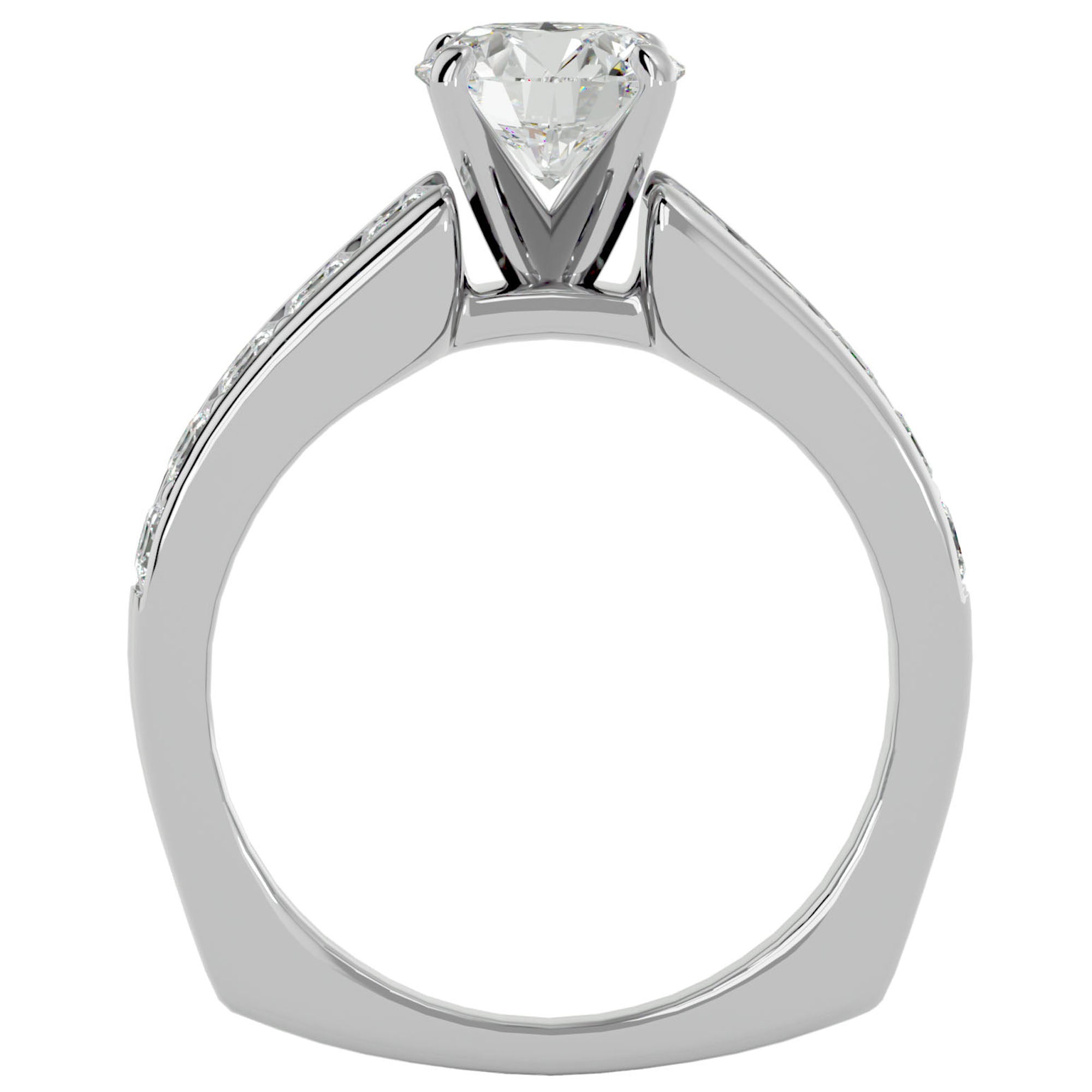 Inel De Logodnă Torrent de Vie cu Diamante Create în Laborator de 2.03 ct din Platina - Castelo.ro