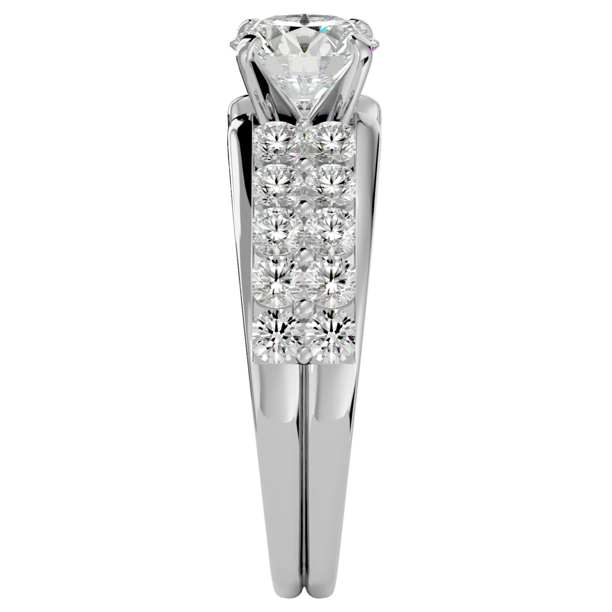 Inel De Logodnă Torrent de Vie cu Diamante Create în Laborator de 2.03 ct din Platina - Castelo.ro