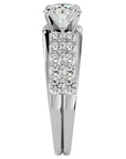 Inel De Logodnă Torrent de Vie din Aur 14k cu Moissanite de 2.03 ct din 14k Aur Alb - Castelo.ro
