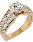 Inel De Logodnă Torrent de Vie cu Moissanite de 2.03 ct din 18k Aur Galben - Castelo.ro