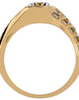 Inel De Logodnă Torrent de Vie din Aur 14k cu Moissanite de 1.69 ct din 14k Aur Galben - Castelo.ro