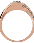 Inel De Logodnă Torrent de Vie din Aur 14k cu Moissanite de 1.69 ct din 14k Aur Roz - Castelo.ro