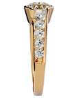 Inel De Logodnă Torrent de Vie din Aur 14k cu Moissanite de 1.69 ct din 14k Aur Galben - Castelo.ro