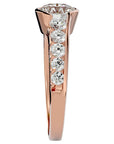 Inel De Logodnă Torrent de Vie din Aur 14k cu Moissanite de 1.69 ct din 14k Aur Roz - Castelo.ro