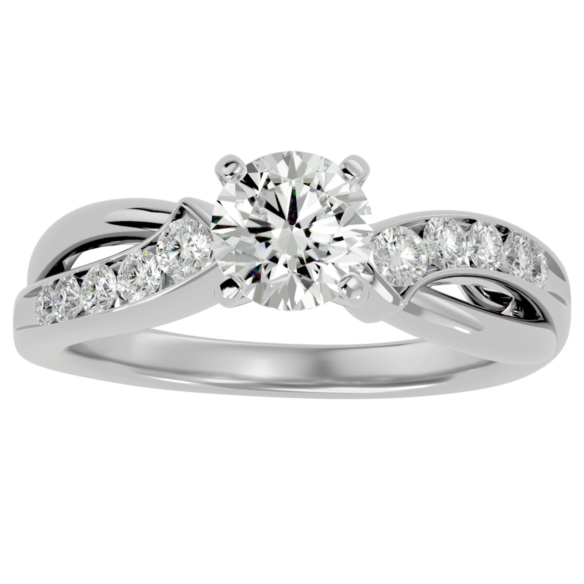 Inel De Logodnă Mirage de Lune cu Diamante Create în Laborator de 1.09 ct din Platina - Castelo.ro
