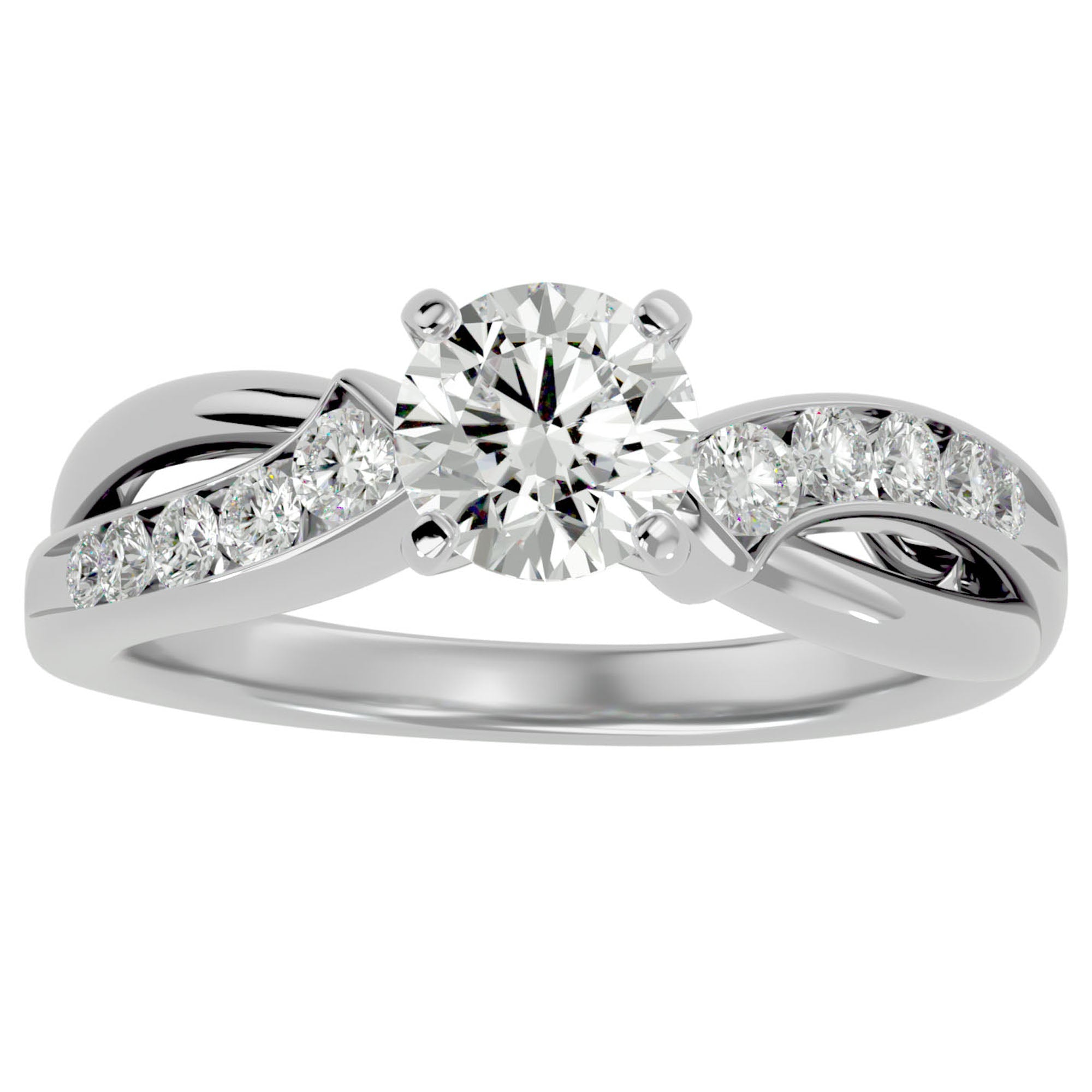 Inel De Logodnă Mirage de Lune cu Moissanite de 1.09 ct din Platina - Castelo.ro