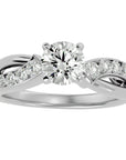 Inel De Logodnă Mirage de Lune cu Moissanite de 1.09 ct din Platina - Castelo.ro