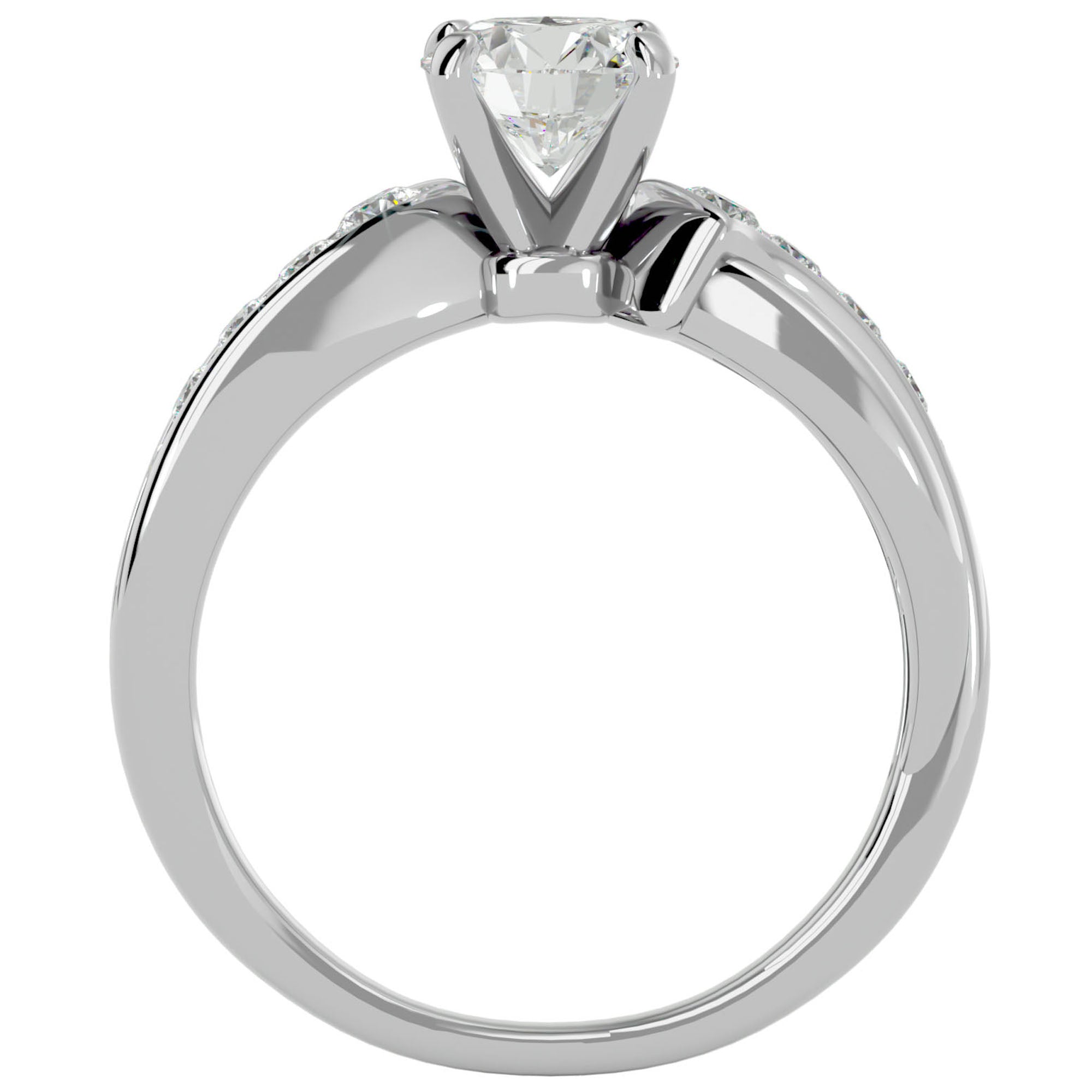 Inel De Logodnă Mirage de Lune cu Moissanite de 1.09 ct din Platina - Castelo.ro