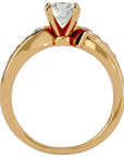 Inel De Logodnă Mirage de Lune cu Moissanite de 1.09 ct din 18k Aur Galben - Castelo.ro
