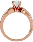 Inel De Logodnă Mirage de Lune cu Diamante Create în Laborator de 1.09 ct din 18k Aur Roz - Castelo.ro