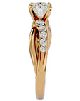 Inel De Logodnă Mirage de Lune cu Moissanite de 1.09 ct din 18k Aur Galben - Castelo.ro