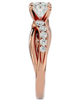 Inel De Logodnă Mirage de Lune cu Moissanite de 1.09 ct din 18k Aur Roz - Castelo.ro