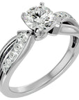 Inel De Logodnă Mirage de Lune cu Moissanite de 1.09 ct din Platina - Castelo.ro
