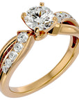 Inel De Logodnă Mirage de Lune cu Moissanite de 1.09 ct din 18k Aur Galben - Castelo.ro