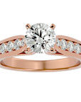 Inel De Logodnă Étincelle Divine din Aur 14k cu Diamante Create în Laborator de 1.41 ct din 14k Aur Roz - Castelo.ro